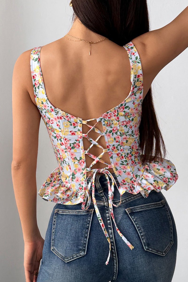 Canotta peplum floreale Elara