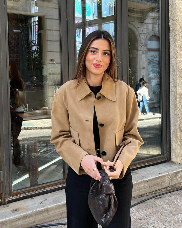 Giacca in camoscio Elara