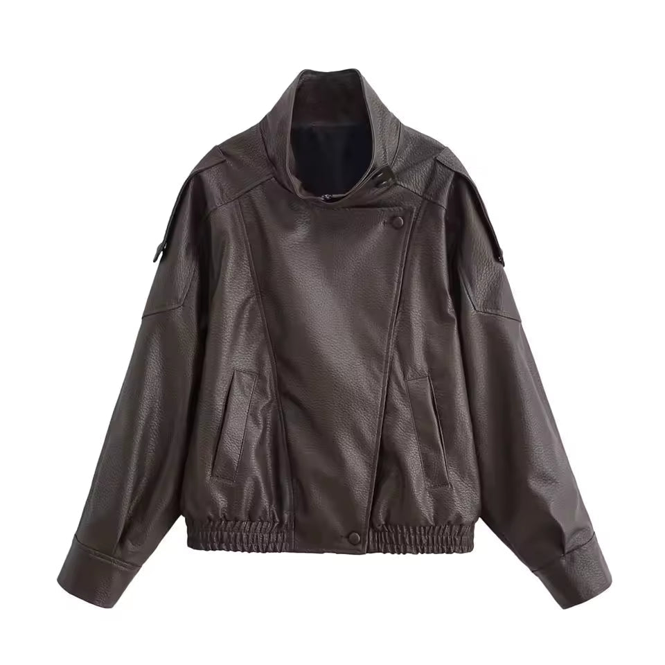 Giacca asimmetrica con bottoni e tasche Elena