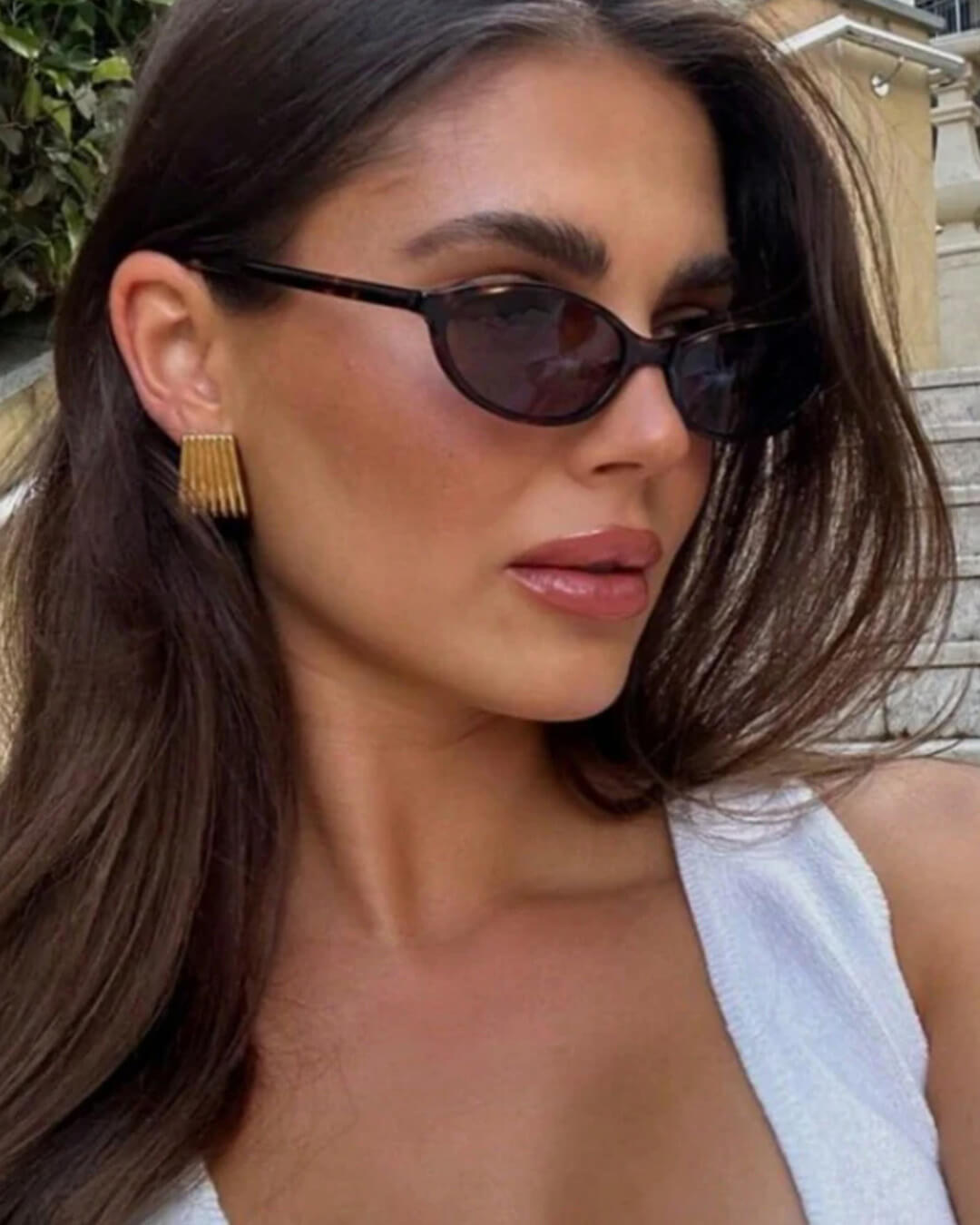 Occhiali da sole Elena retrò ovali cat-eye