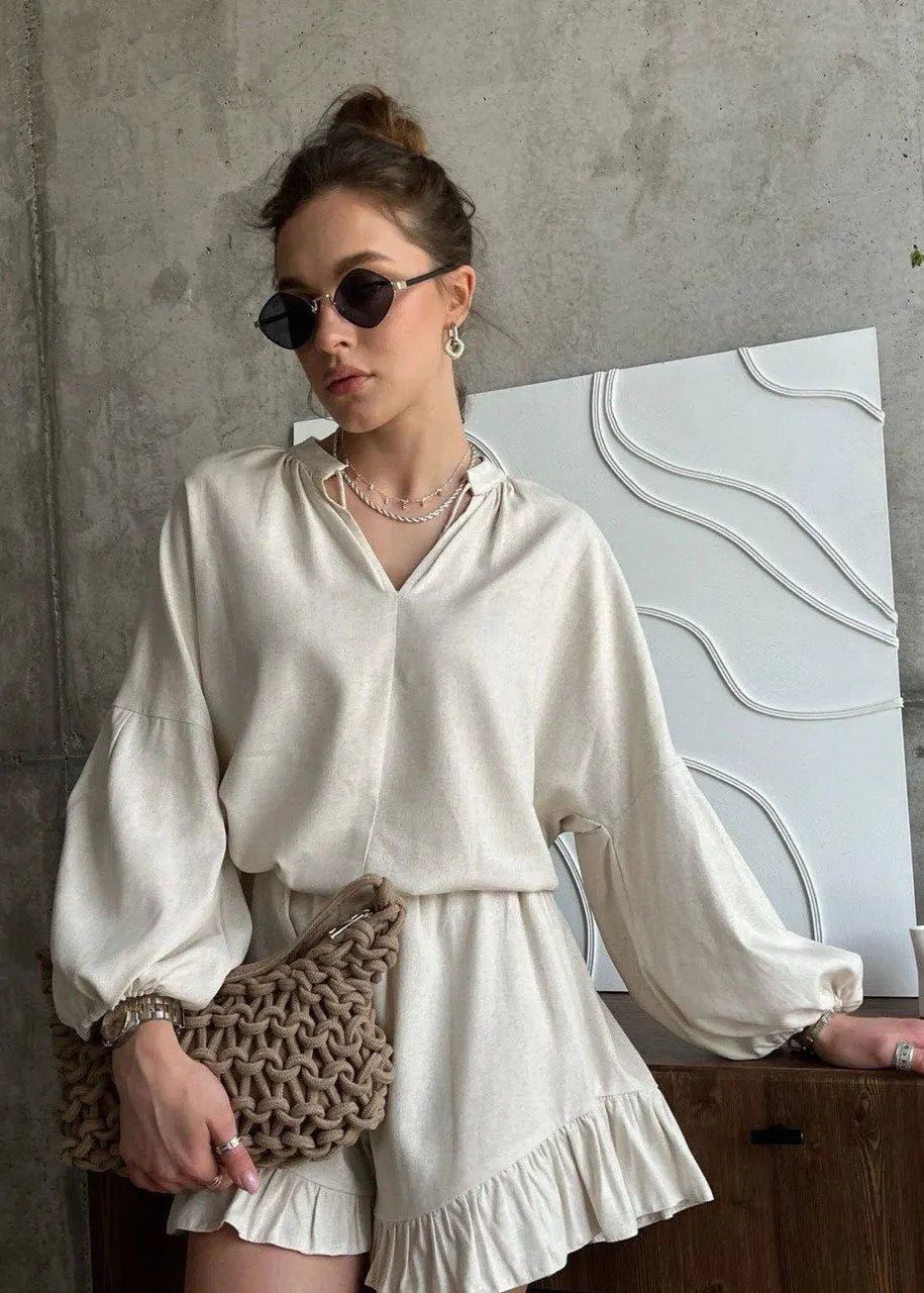 Completo Emilia da casa in cotone