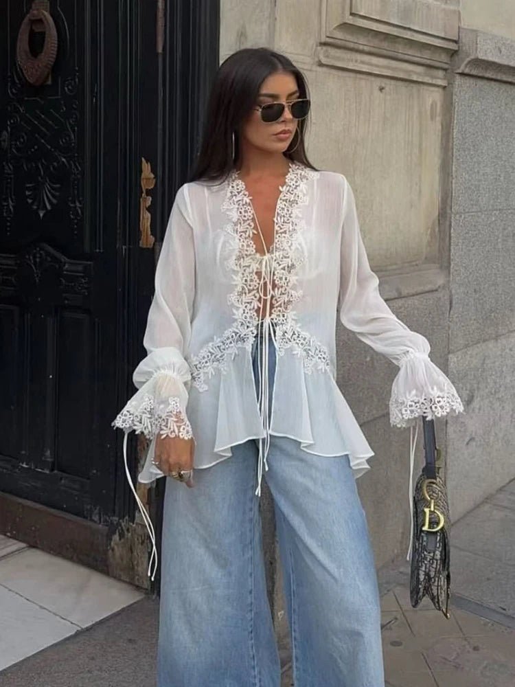 Top cardigan in pizzo Emily