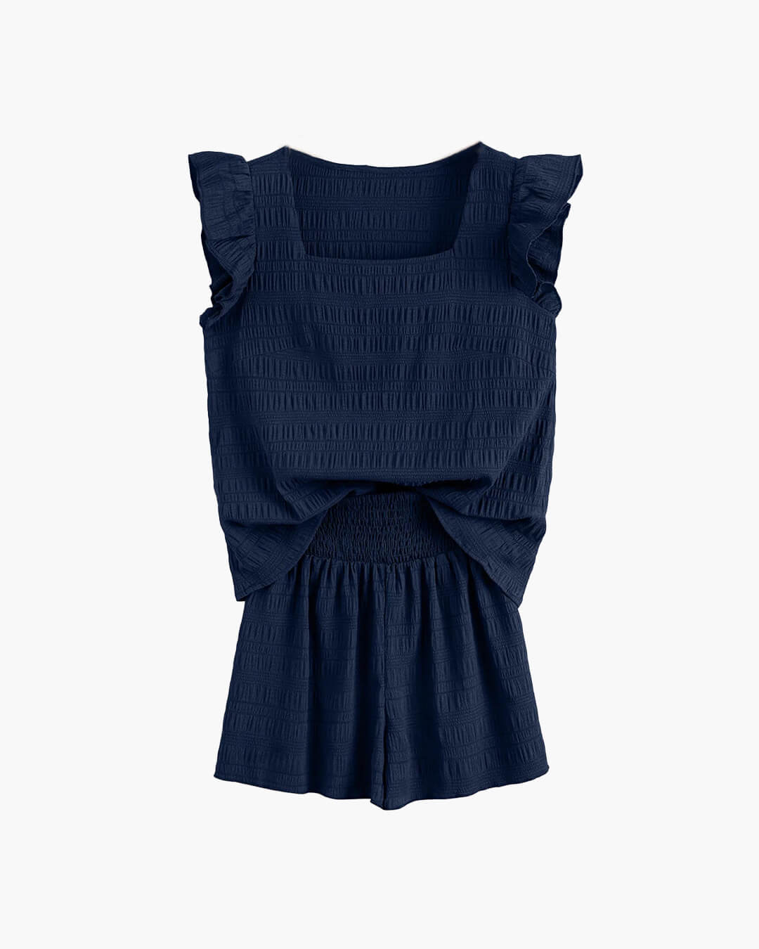 Completo Emily con camicetta testurizzata e shorts