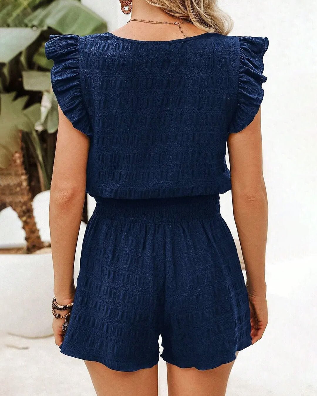 Completo Emily con camicetta testurizzata e shorts