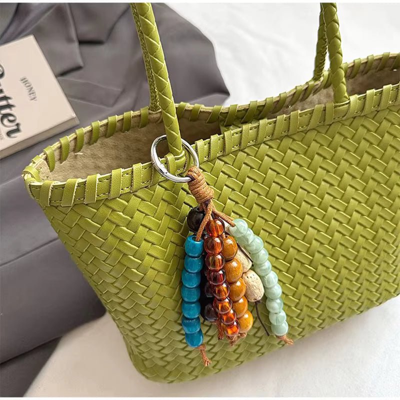 Borsa tote intrecciata in paglia Emma