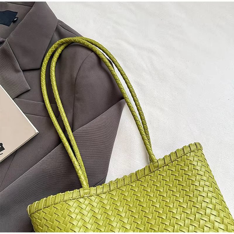 Borsa tote intrecciata in paglia Emma