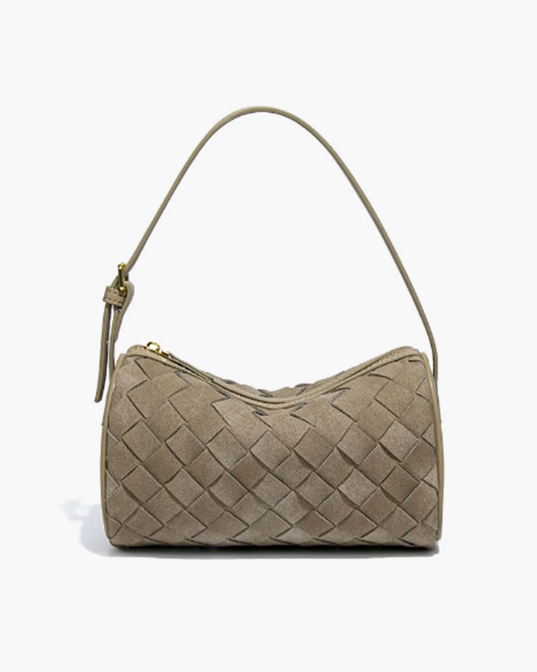 Borsa intrecciata in pelle scamosciata Eva
