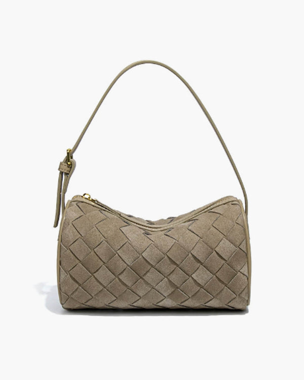 Borsa intrecciata in pelle scamosciata Eva