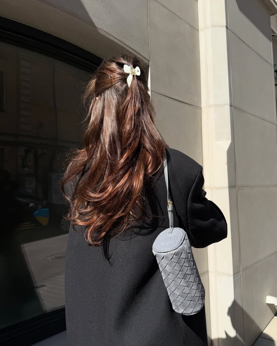 Borsa intrecciata in pelle scamosciata Eva