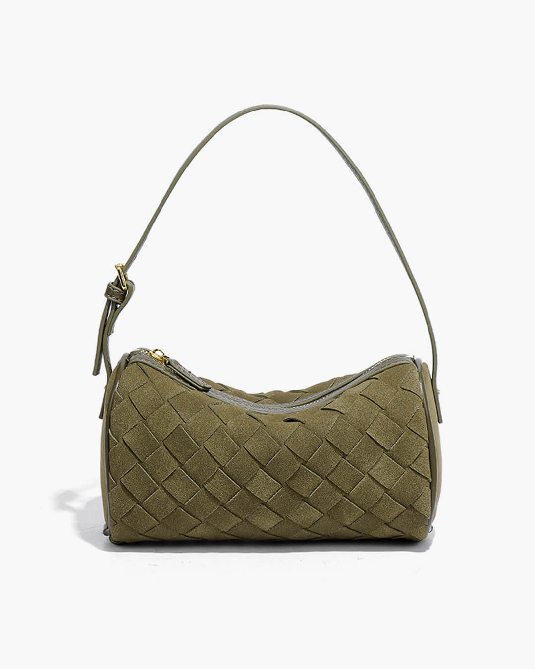 Borsa intrecciata in pelle scamosciata Eva