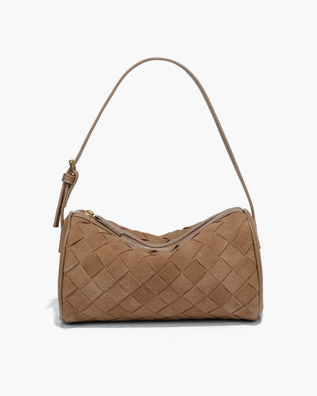Borsa intrecciata in pelle scamosciata Eva