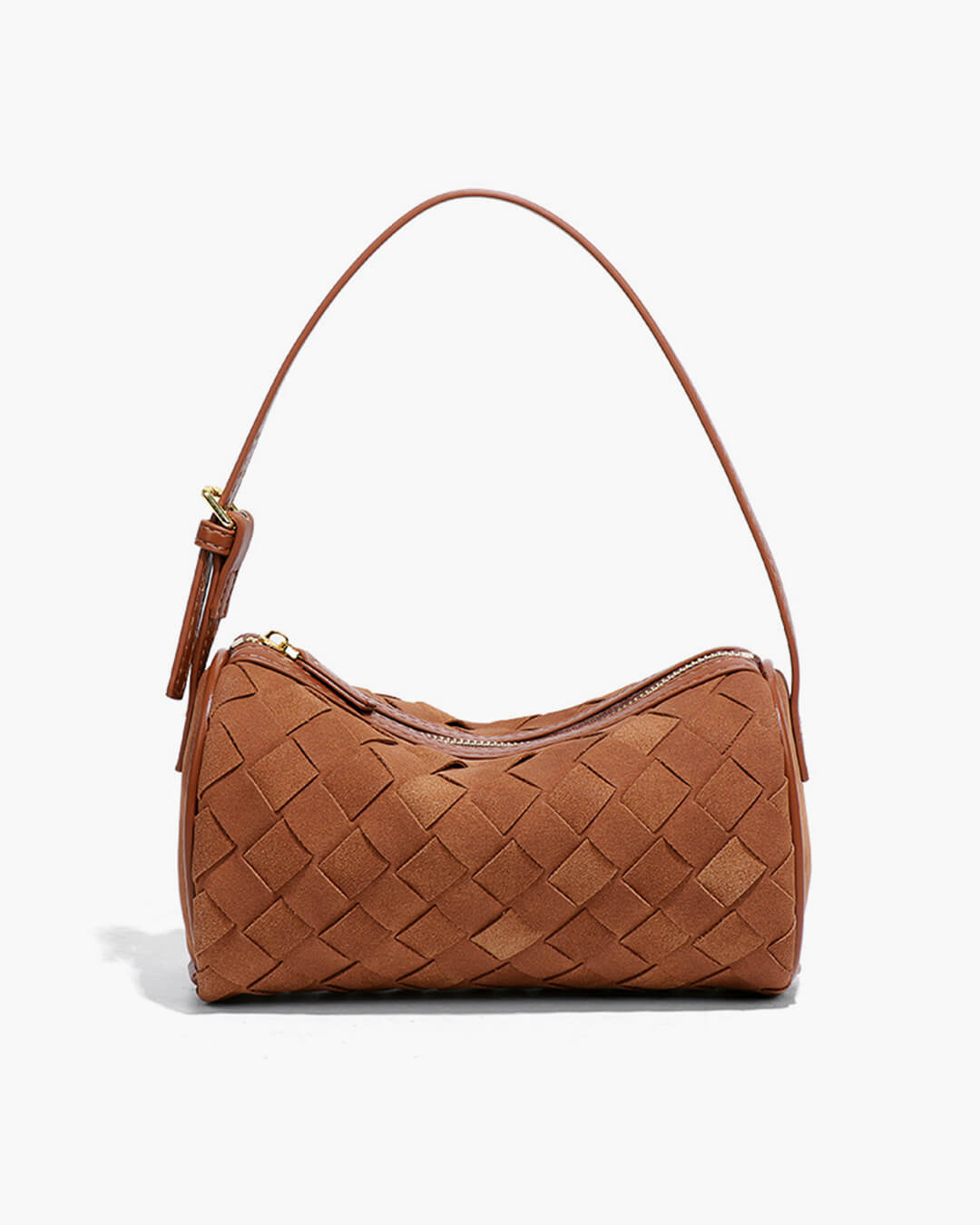 Borsa intrecciata in pelle scamosciata Eva