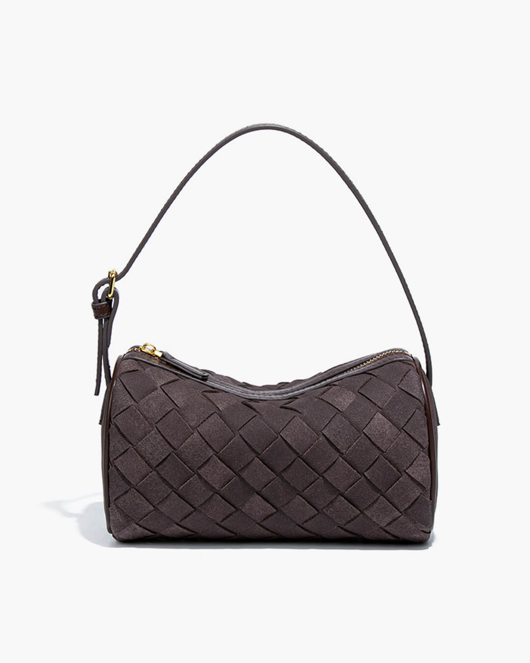 Borsa intrecciata in pelle scamosciata Eva