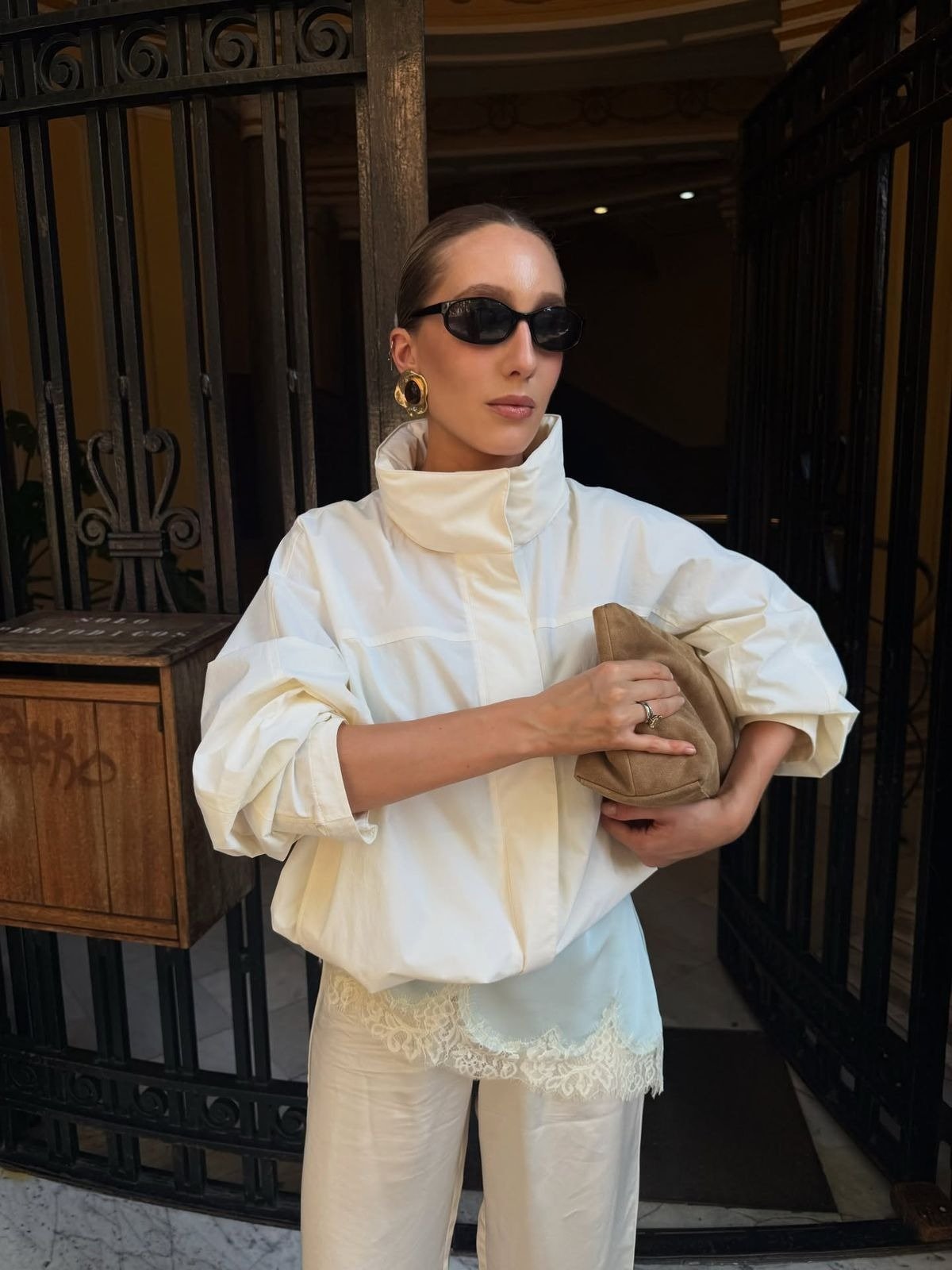 Giacca antivento Farah con collo a imbuto