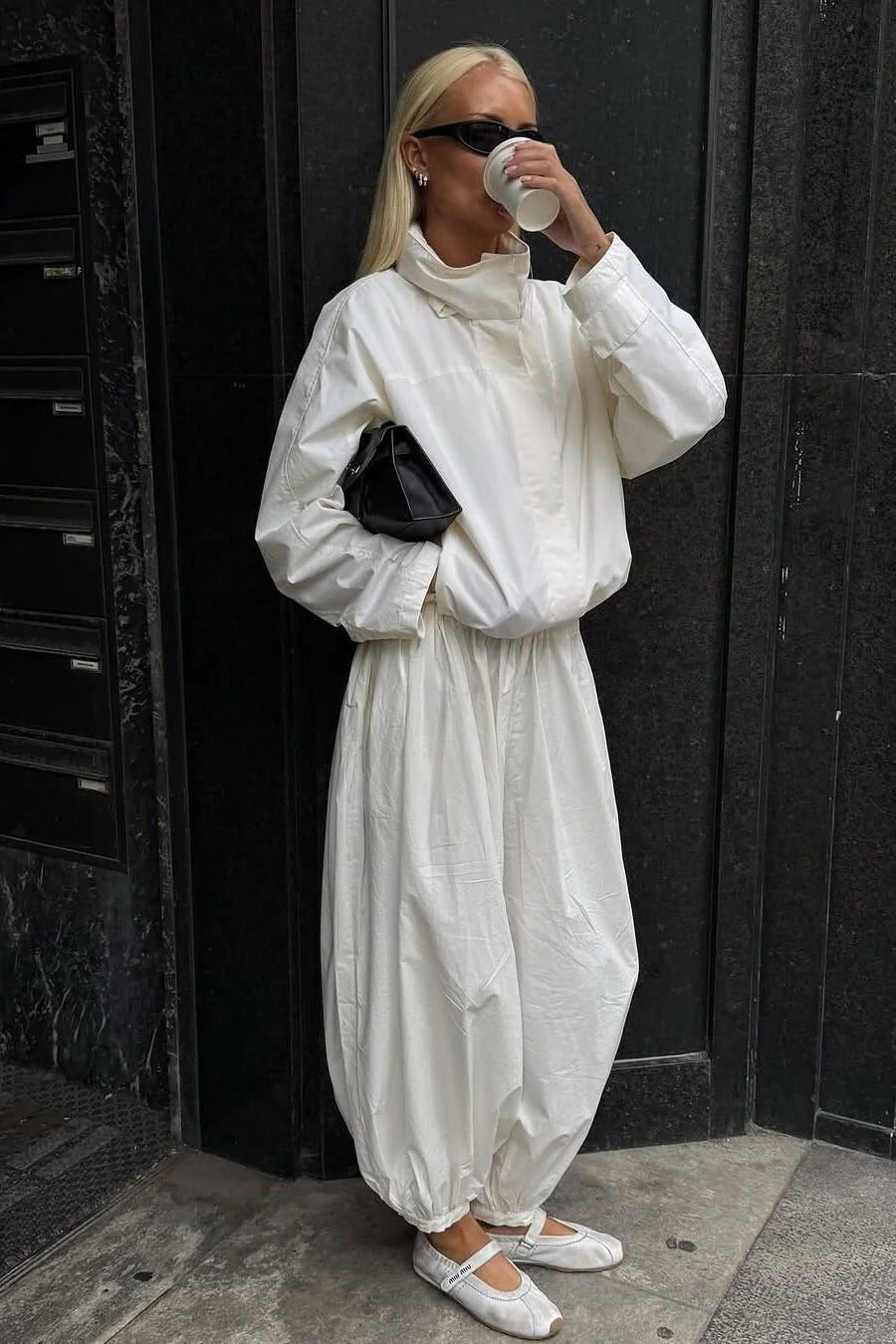 Giacca antivento Farah con collo a imbuto