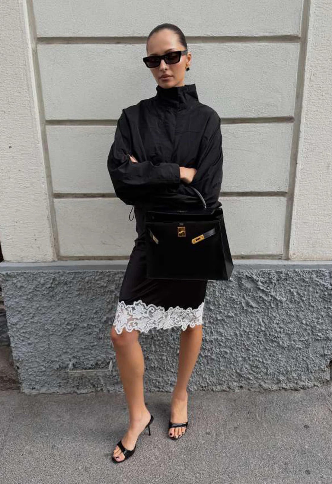 Giacca antivento Farah con collo a imbuto