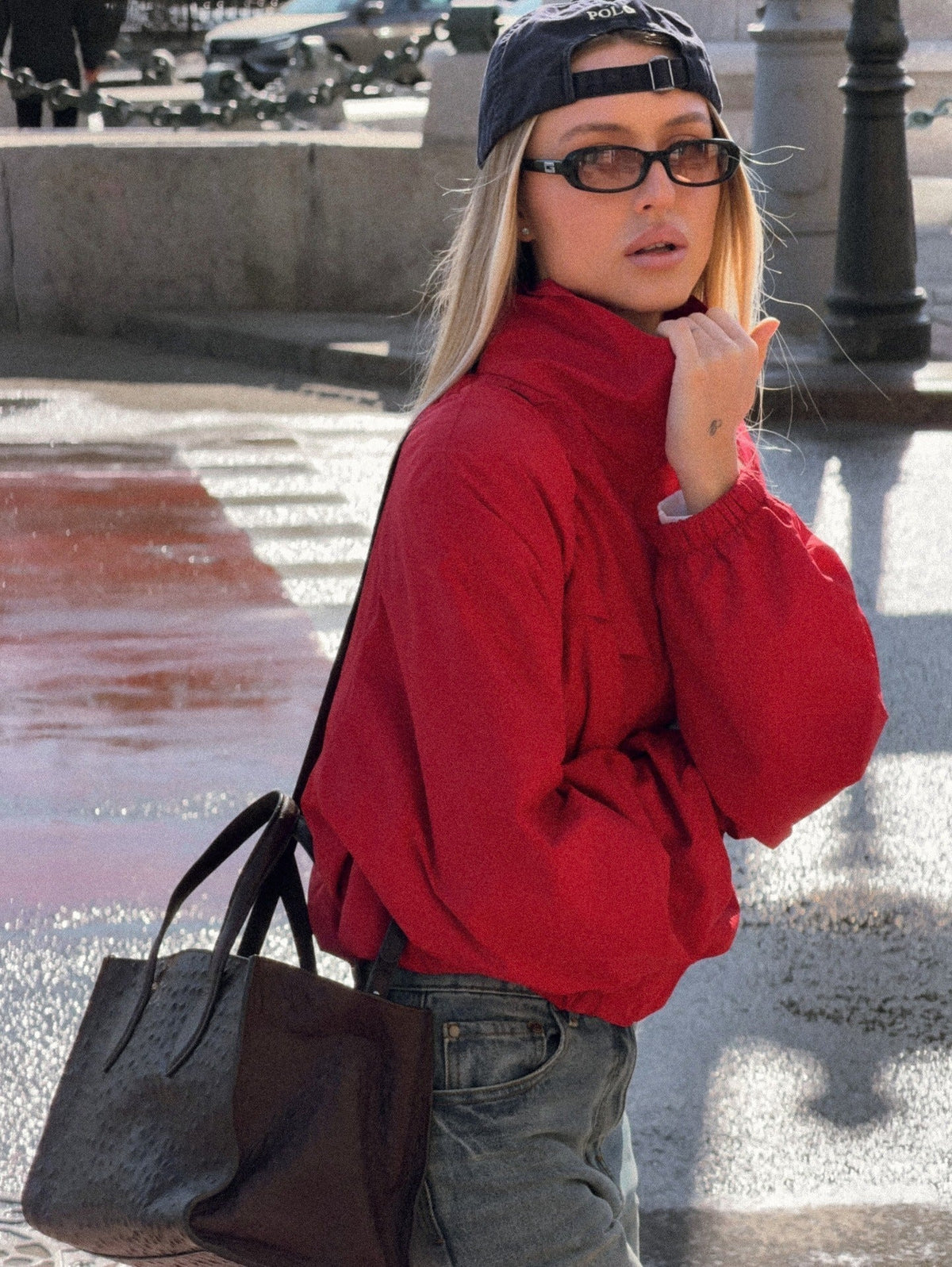 Giacca antivento Farah con collo a imbuto