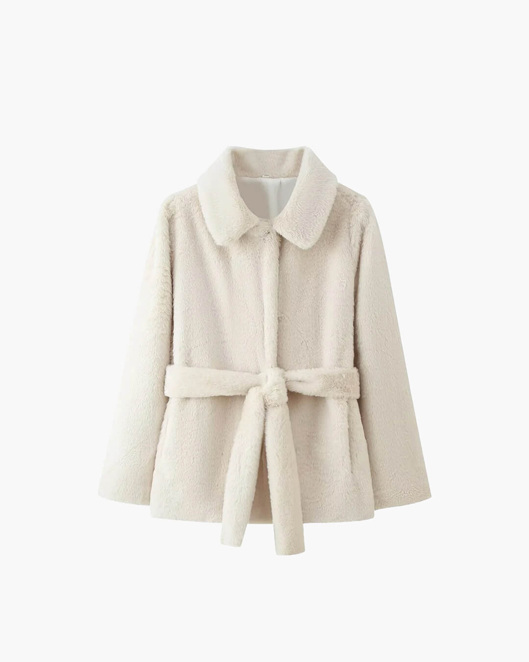 Cappotto Farrah in pelliccia sintetica con cintura