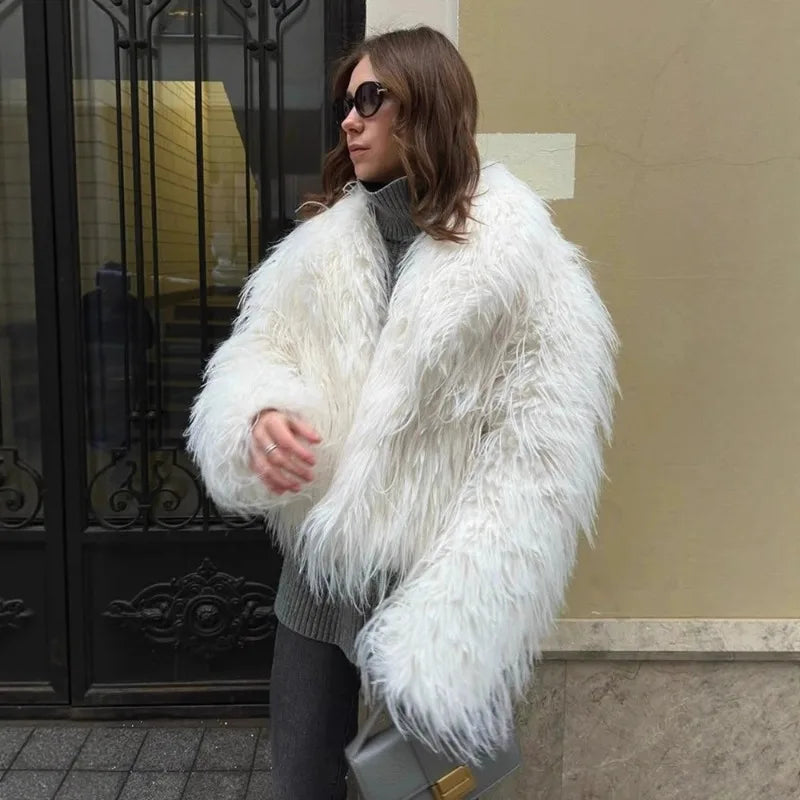 Cappotto in pelliccia sintetica