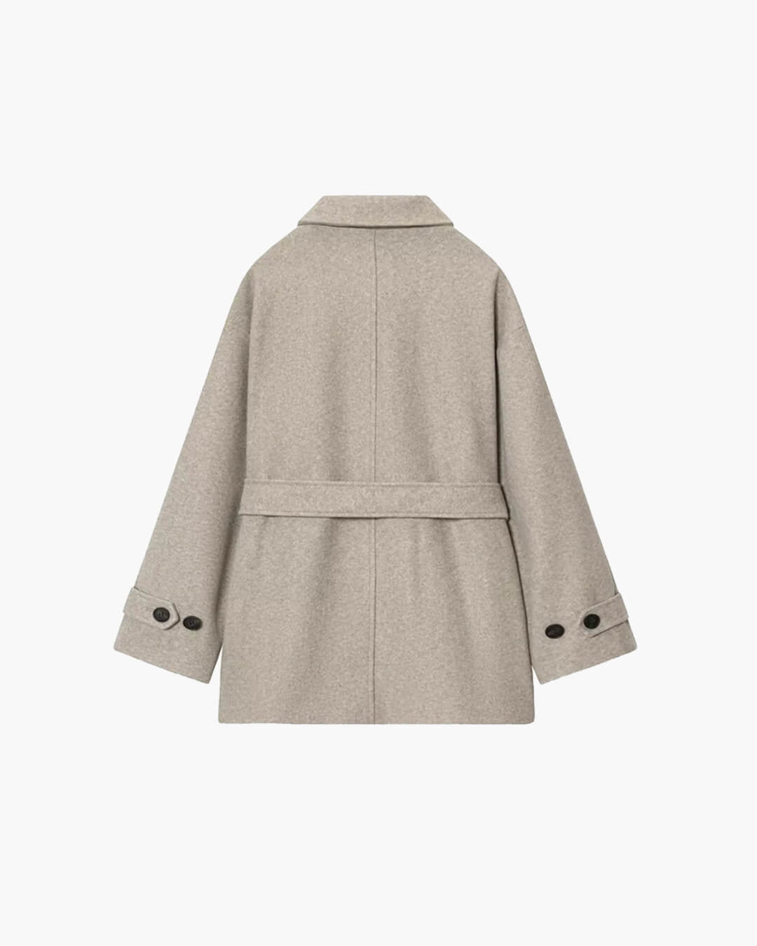 Cappotto in ecolana con cintura Felly