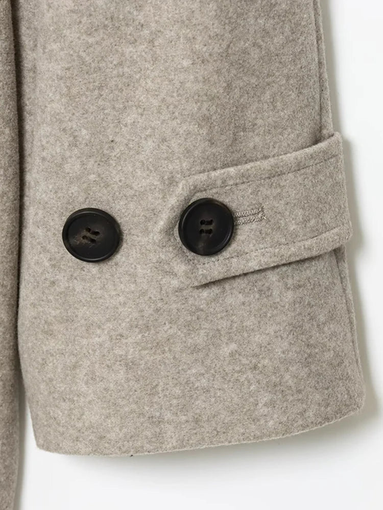 Cappotto in ecolana con cintura Felly