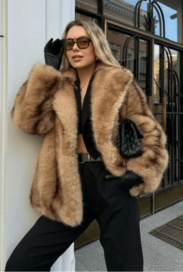 Cappotto in ecopelliccia Fiona