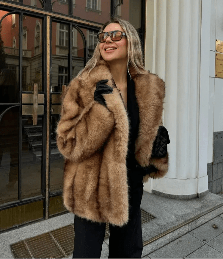 Cappotto in ecopelliccia Fiona