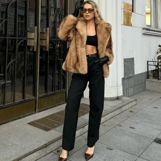 Cappotto in ecopelliccia Fiona