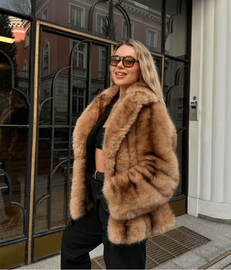 Cappotto in ecopelliccia Fiona