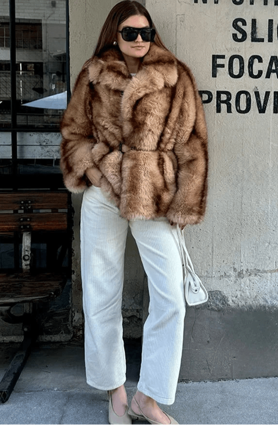 Cappotto in ecopelliccia Fiona