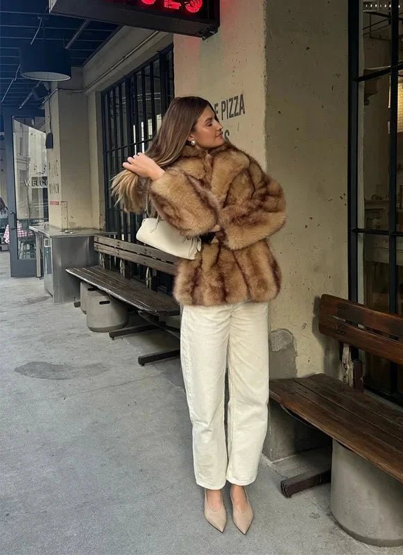 Cappotto in ecopelliccia Fiona