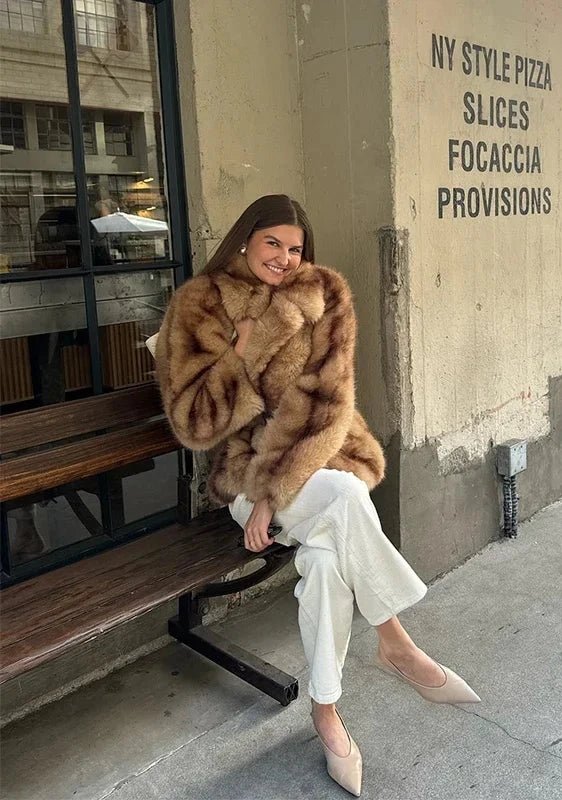 Cappotto in ecopelliccia Fiona
