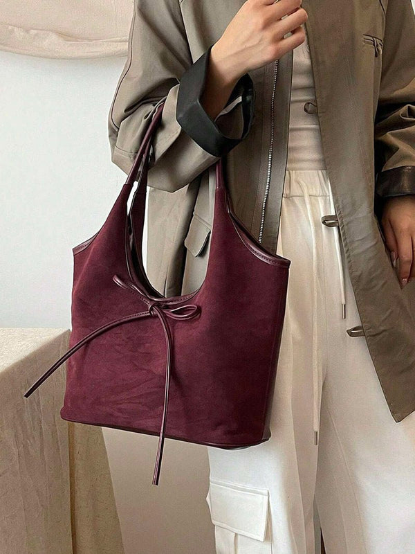 Borsa con fiocco Florence in suede