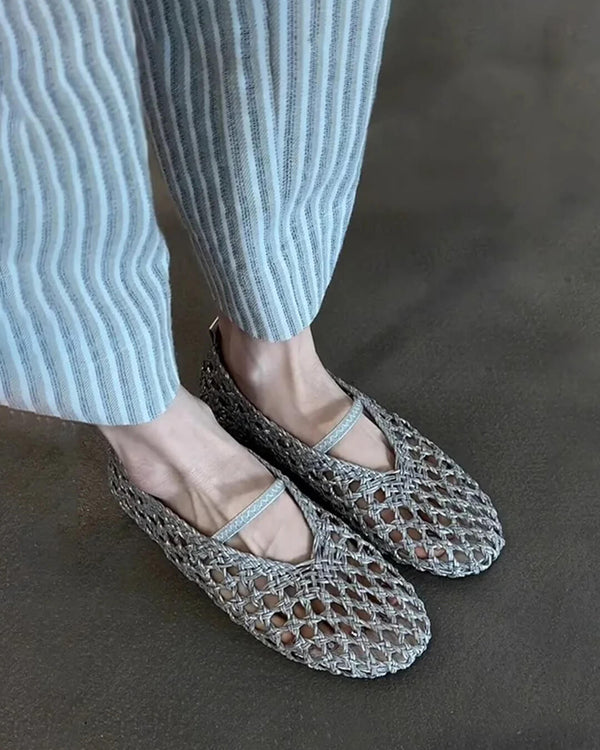 Scarpe basse intrecciate traforate Francesca