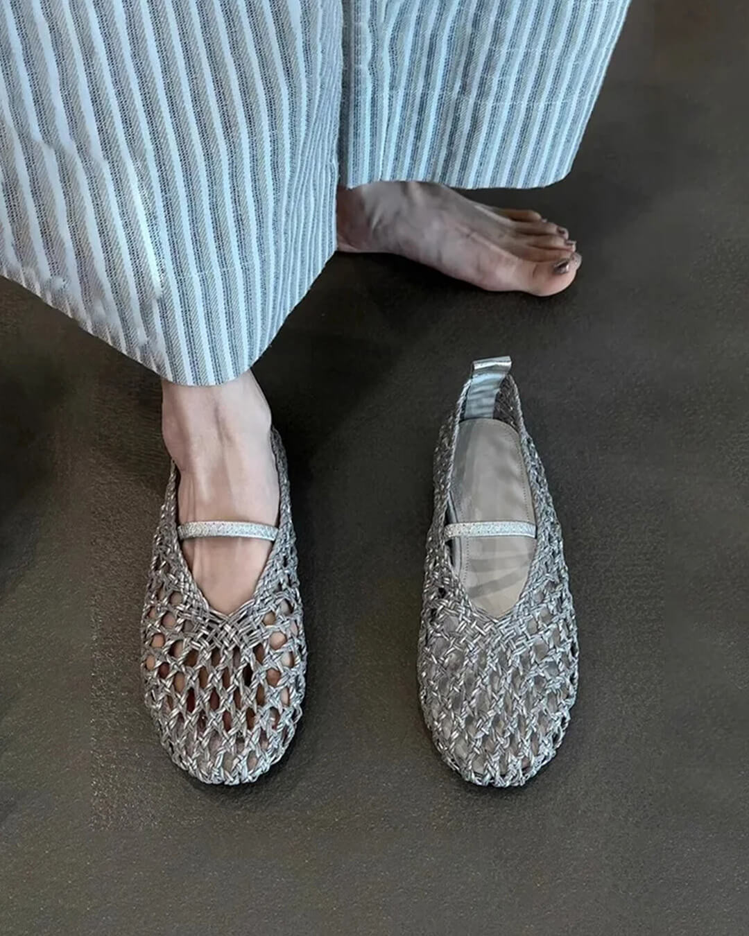 Scarpe basse intrecciate traforate Francesca