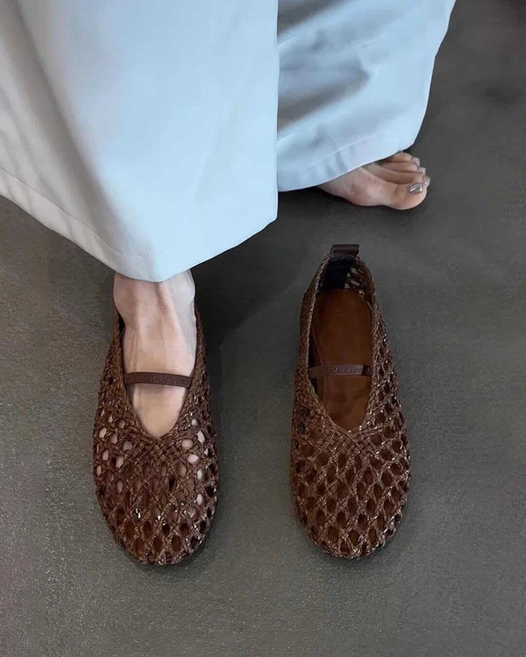 Scarpe basse intrecciate traforate Francesca
