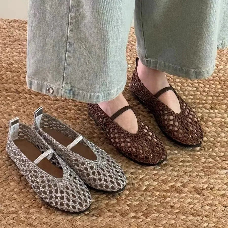 Scarpe basse intrecciate traforate Francesca