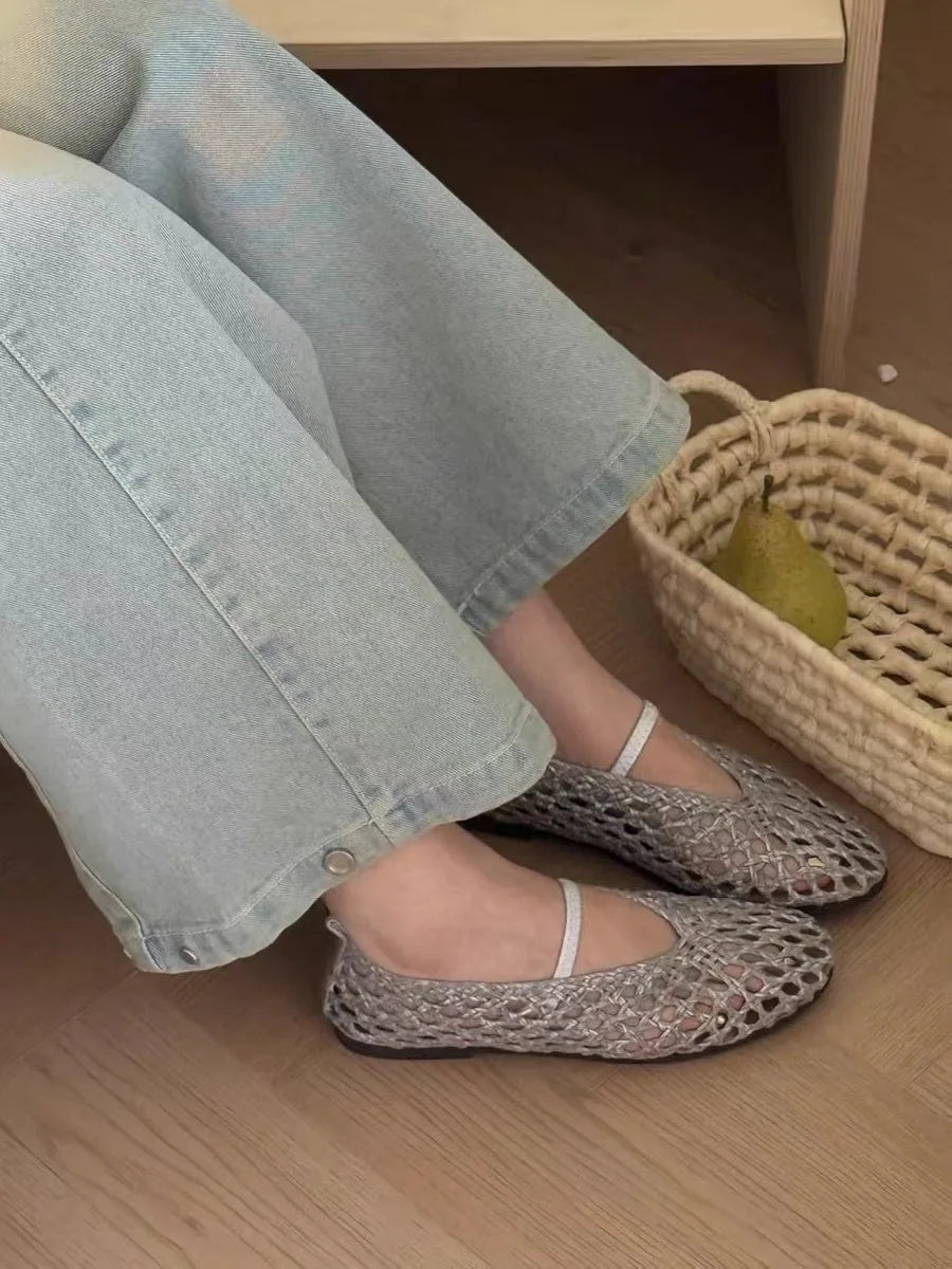 Scarpe basse intrecciate traforate Francesca