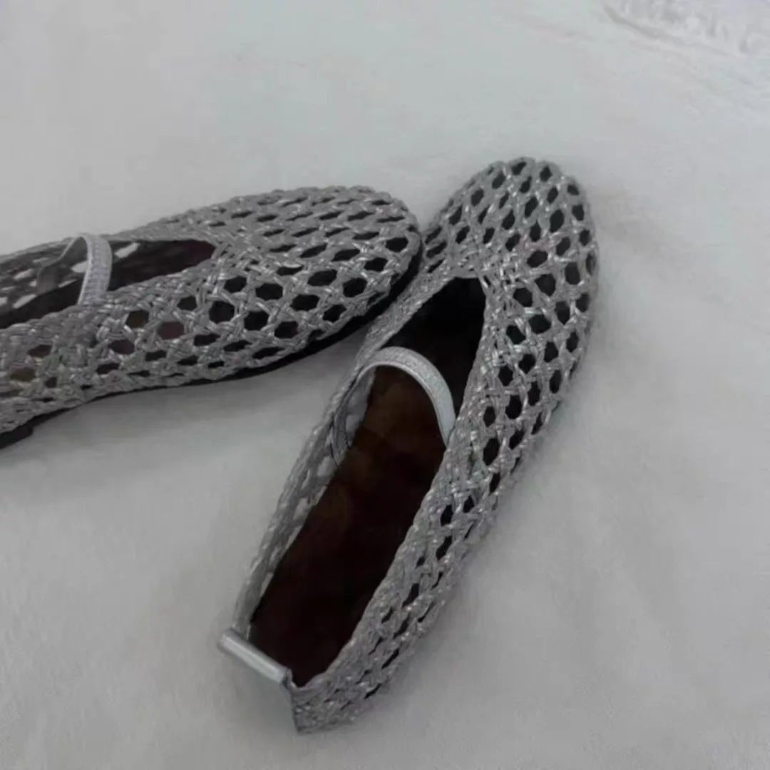 Scarpe basse intrecciate traforate Francesca