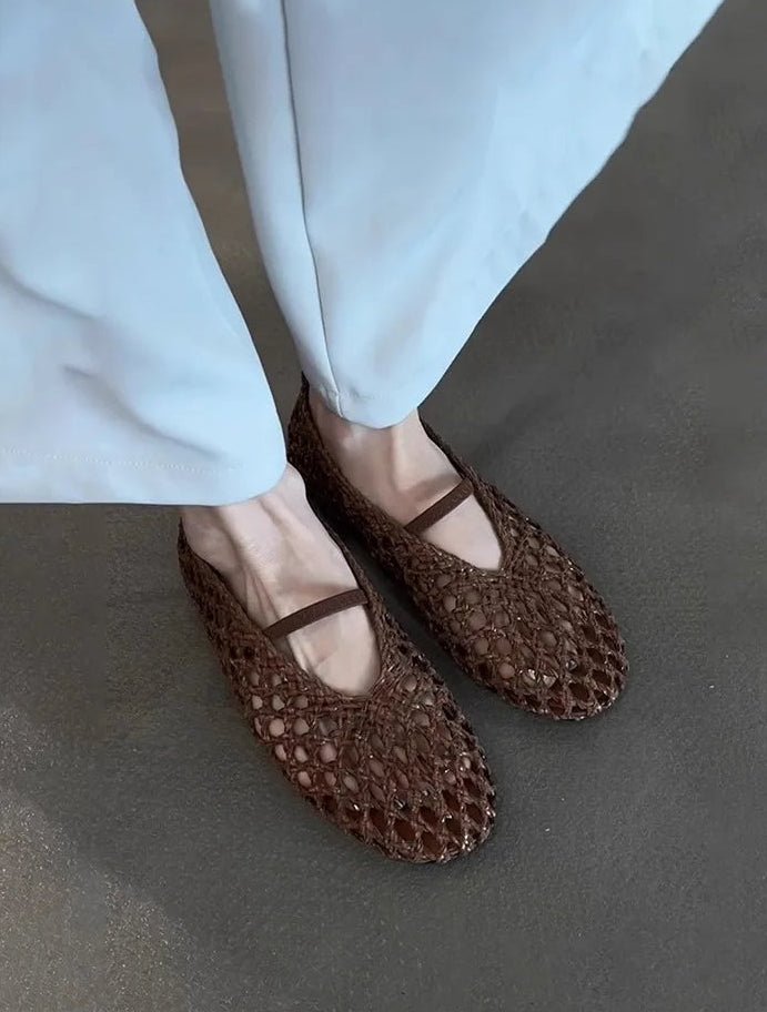 Scarpe basse intrecciate traforate Francesca