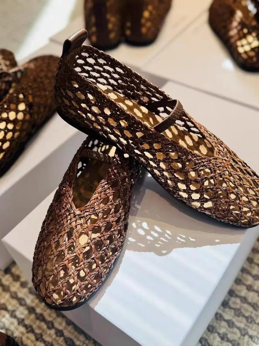 Scarpe basse intrecciate traforate Francesca