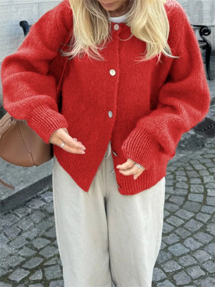 Cardigan in maglia pelosa Freya