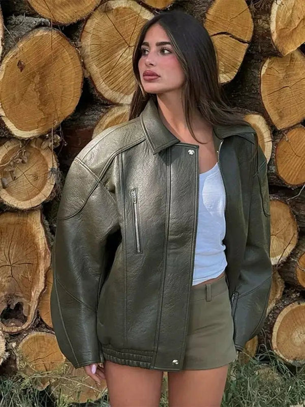 Bomber in similpelle Gina