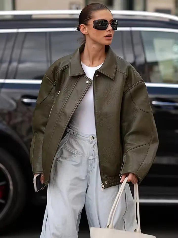 Bomber in similpelle Gina