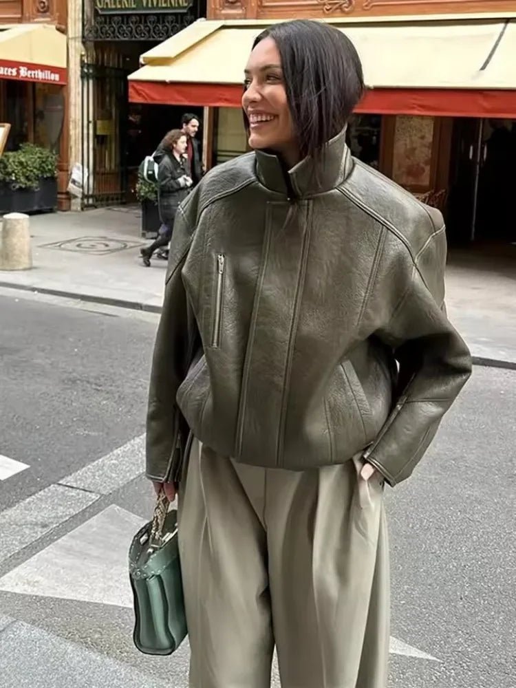 Bomber in similpelle Gina