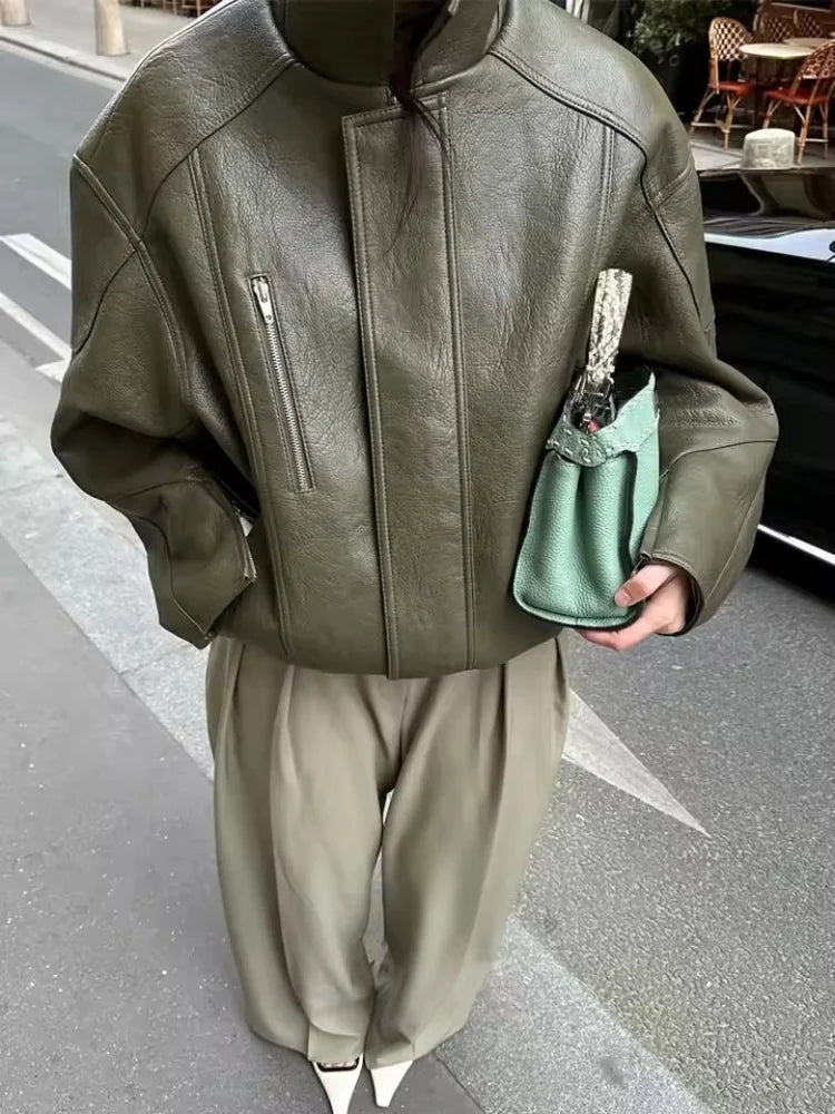 Bomber in similpelle Gina