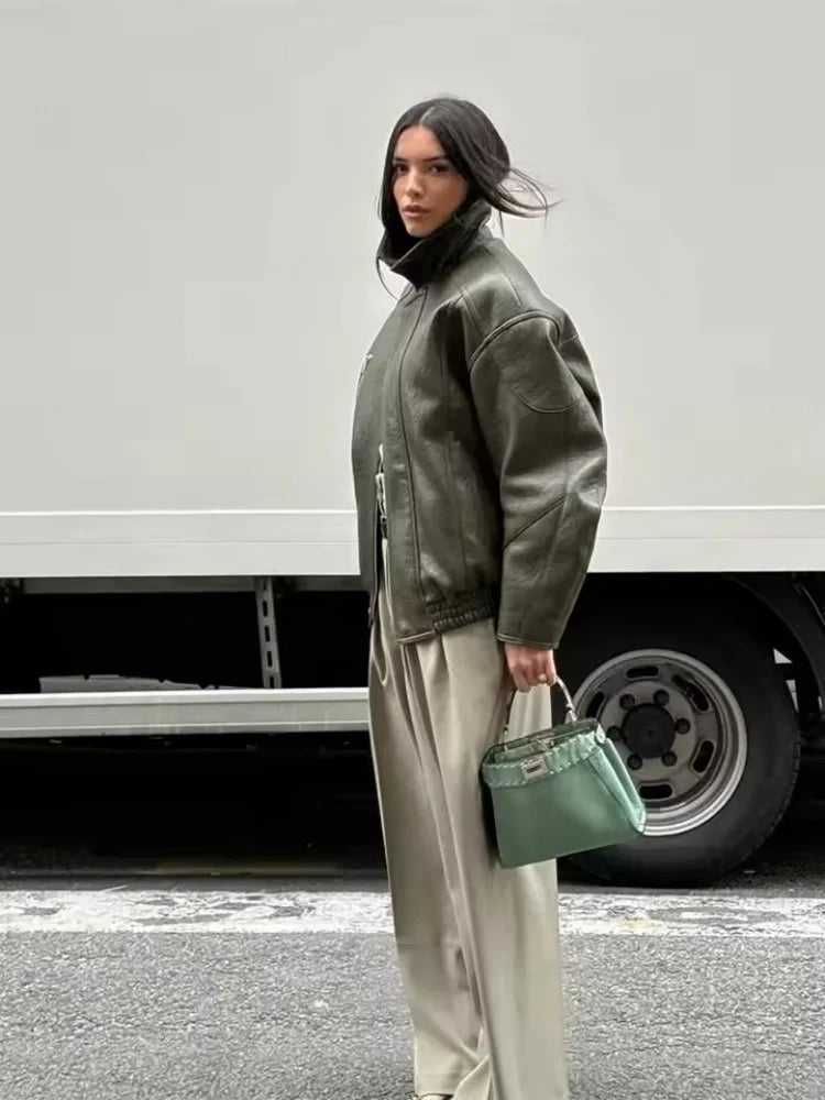 Bomber in similpelle Gina