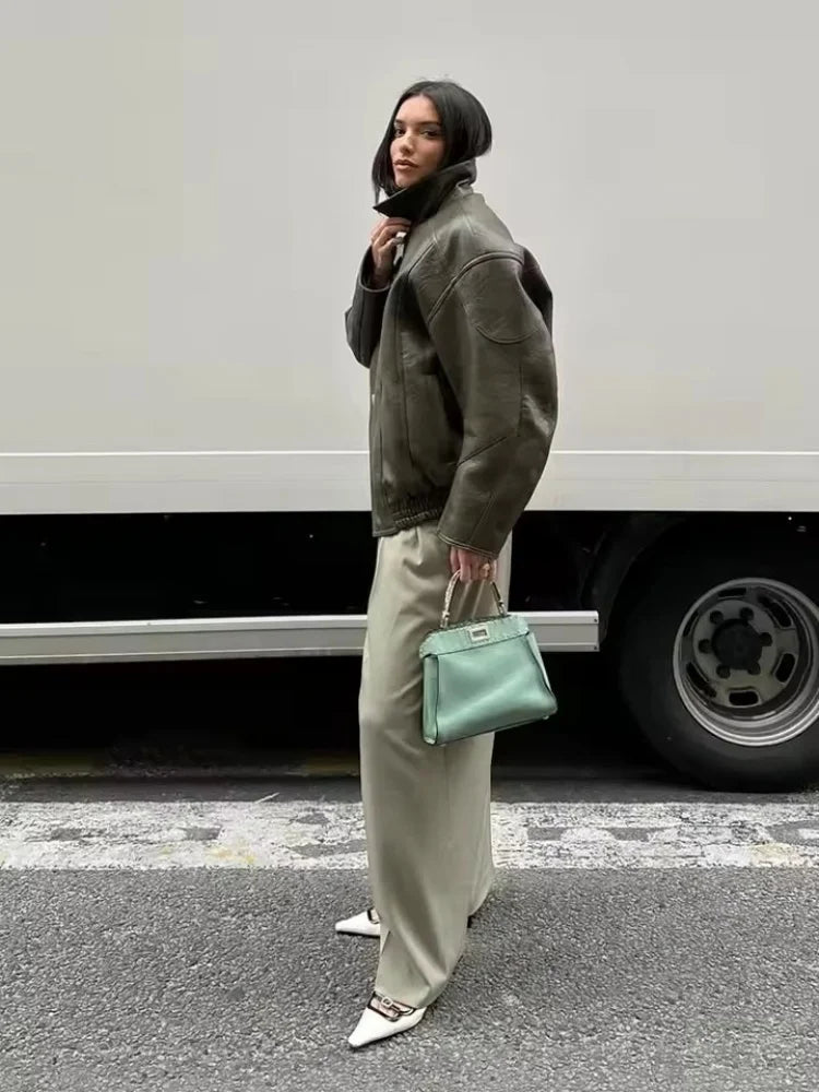 Bomber in similpelle Gina