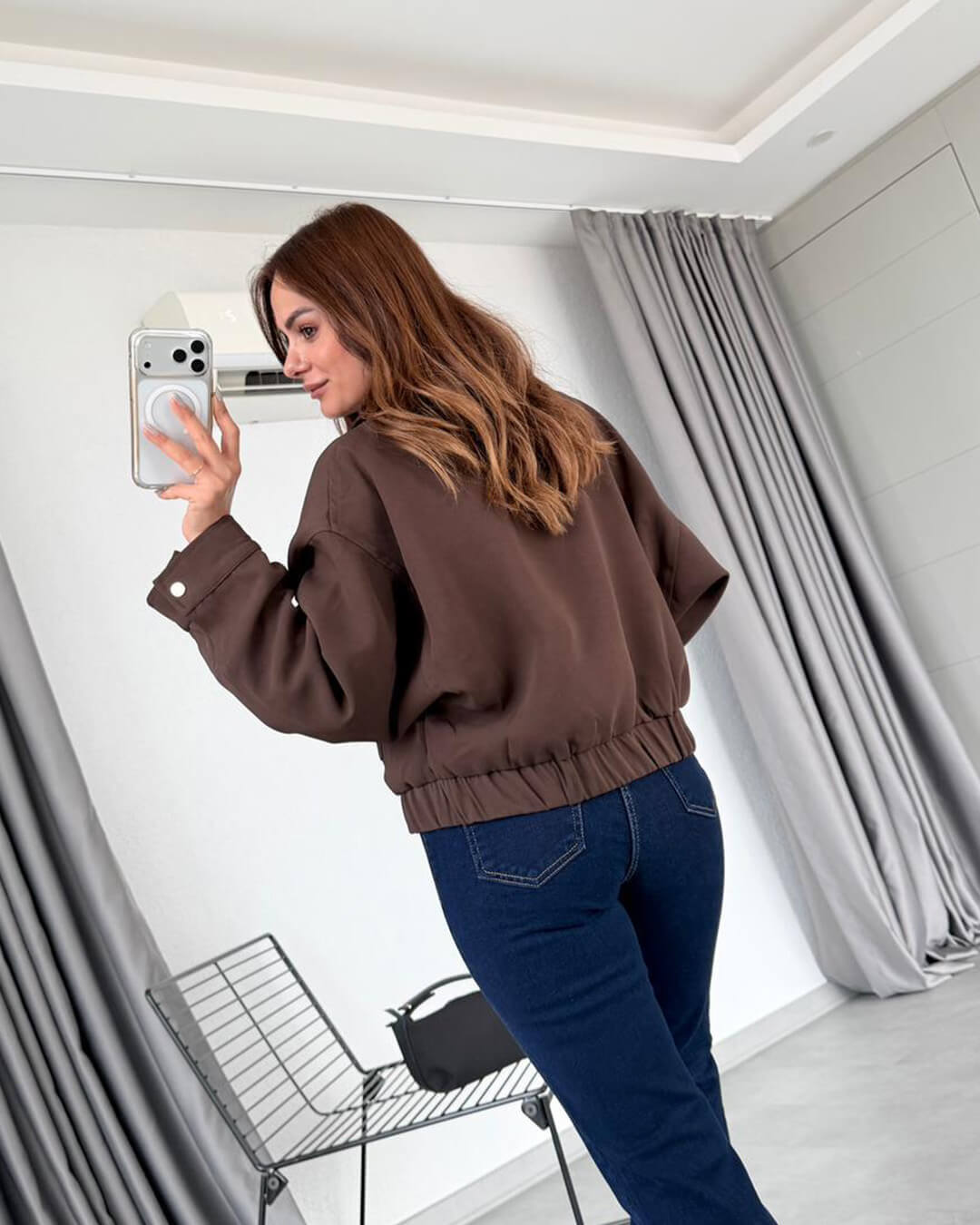 Bomber con tasche con patta Ginny