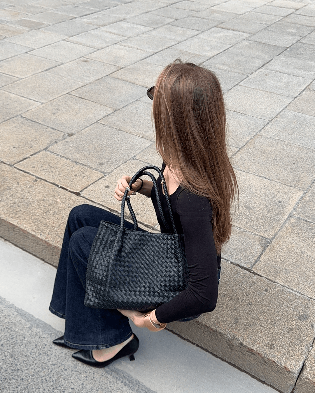 Borsa intrecciata Gracie XL